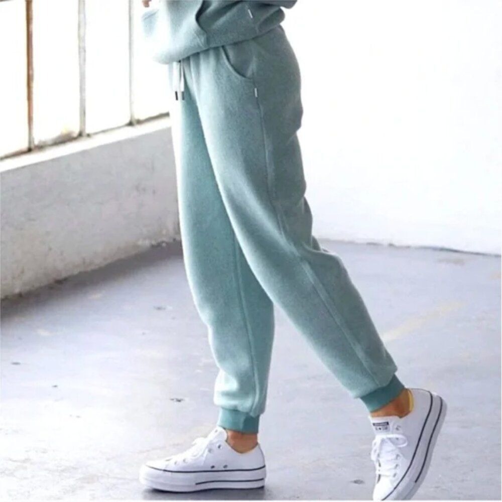 Feat BlanketBlend Fleece Jogger Pants Women XL Seafoam Green Loungewear Cozycore